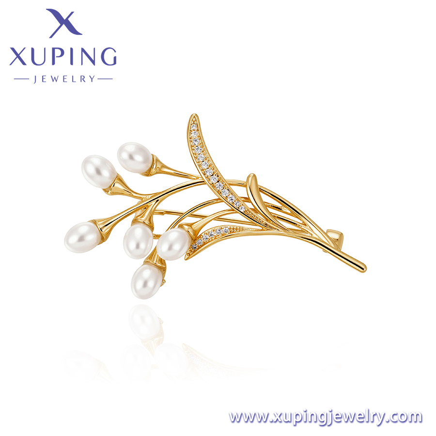 Broche de Trigo con Perlas - Joyería Xuping BLbrooches-682